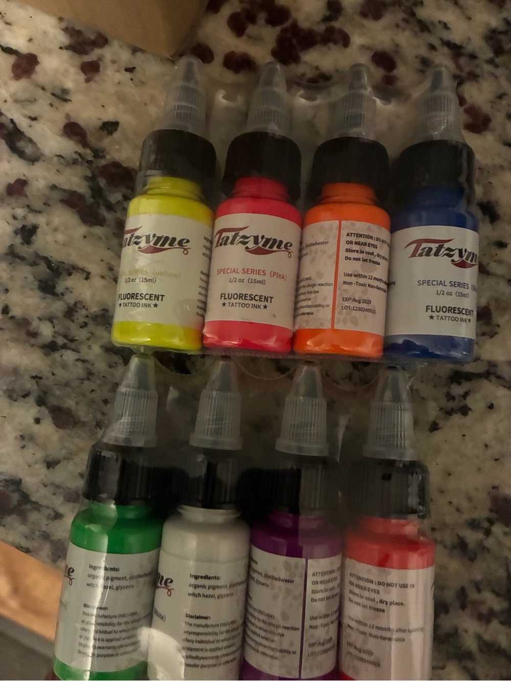 Fluorescent Tattoo Ink Set - Multi Color